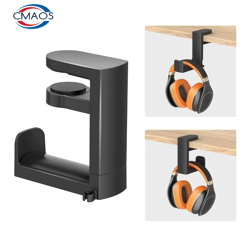 Gaming Setup Desk - 360 ° ขาตั้งหูฟังแบบหมุนได้ ที่แขวนหูฟังบนโต๊ะ ที่แขวนหูฟังสำหรับเล่นเกมบนพีซี ตะขอแขวนสำหรับจัดเก็บหูฟัง