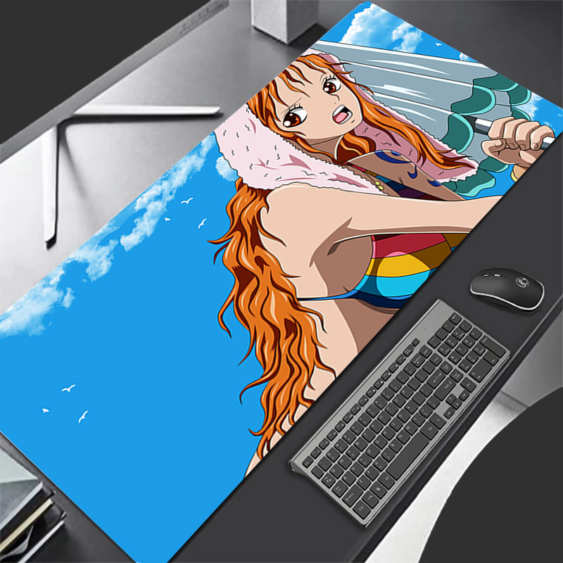 Desk Setup Mat - แผ่นรองเมาส์ลายวันพีซ ทนทาน อุปกรณ์เสริมสำหรับเล่นเกม อนิเมะ แผ่นรองโต๊ะคอมพิวเตอร์ขนาดใหญ่ XXL