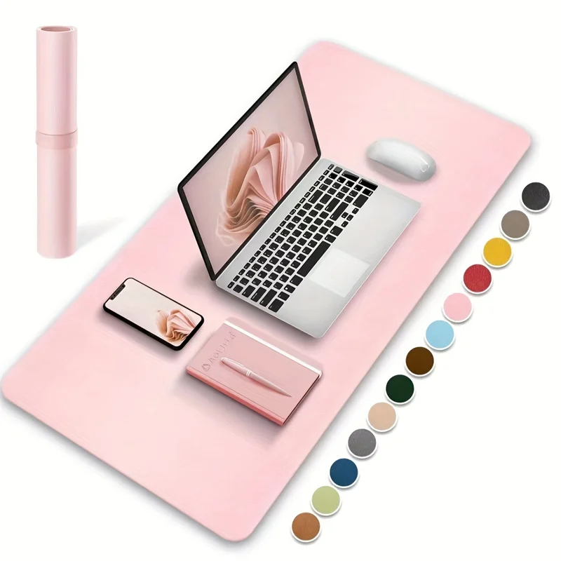 Desk Setup Mat - 1 ชิ้นขนาดใหญ่ขนาด 600*300 มม.แผ่นรองโต๊ะทำงาน PU หนังกันน้ำแผ่นรองเม้าส์เดสก์ท็อปคีย์บอร์ดแผ่นรองเม้าส์สำหรับเล่นเกม
