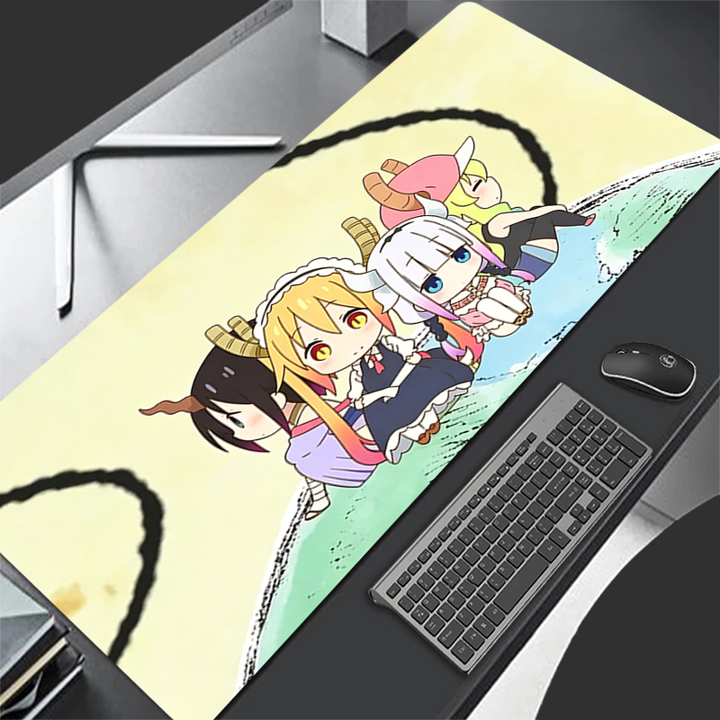 Desk Setup Mat - แผ่นรองเมาส์สำหรับเกมเมอร์ คีย์บอร์ด แผ่นรองเมาส์ M-iss K-obayashis Dragon