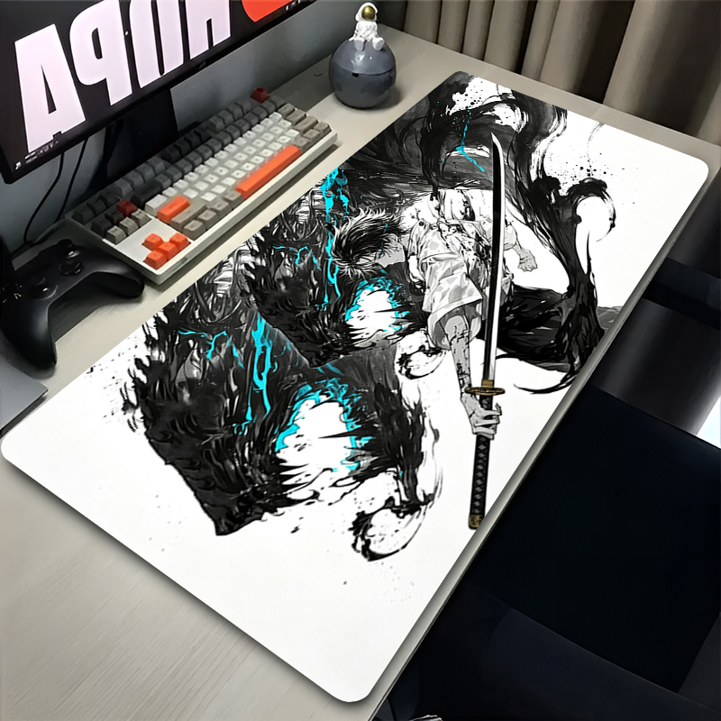 Desk Setup Mat - แผ่นรองเมาส์ อุปกรณ์เสริมสำหรับเกมเมอร์สุดเท่ แผ่นรองคีย์บอร์ด Varmilo แผ่นรองโต๊ะคอมพิวเตอร์ J-jujutsu