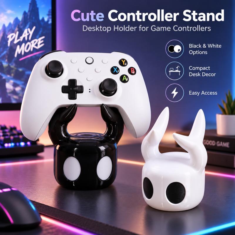 Gaming Setup Desk - ขาตั้งจอยเกมรูปทรงเขาสุดน่ารัก, ที่วางจอยเกมสำหรับ PS5 Xbox Switch Pro,