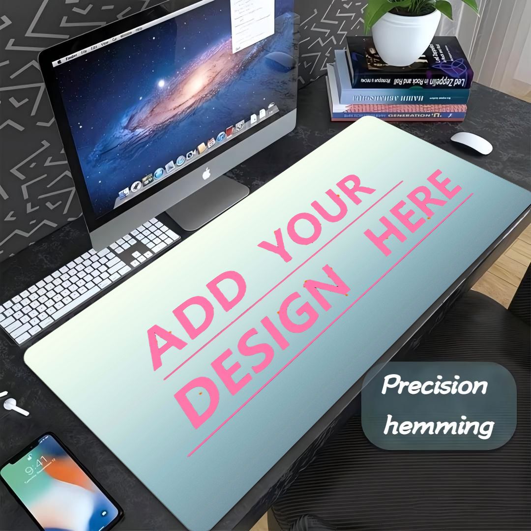 Desk Setup Mat - แผ่นรองเมาส์แบบกำหนดเอง พิมพ์รูปภาพ โลโก้ กันน้ำ แผ่นรองโต๊ะขนาดใหญ่ สำหรับเล่นเกมส์