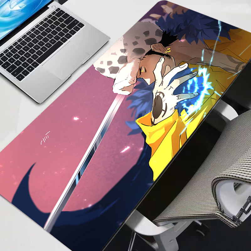 Desk Setup Mat - แผ่นรองเมาส์ลายการ์ตูนน่ารัก สาวอนิเมะ สำหรับเกมเมอร์ แผ่นรองโต๊ะคอมพิวเตอร์ คีย์บอร์ด วันพีซ