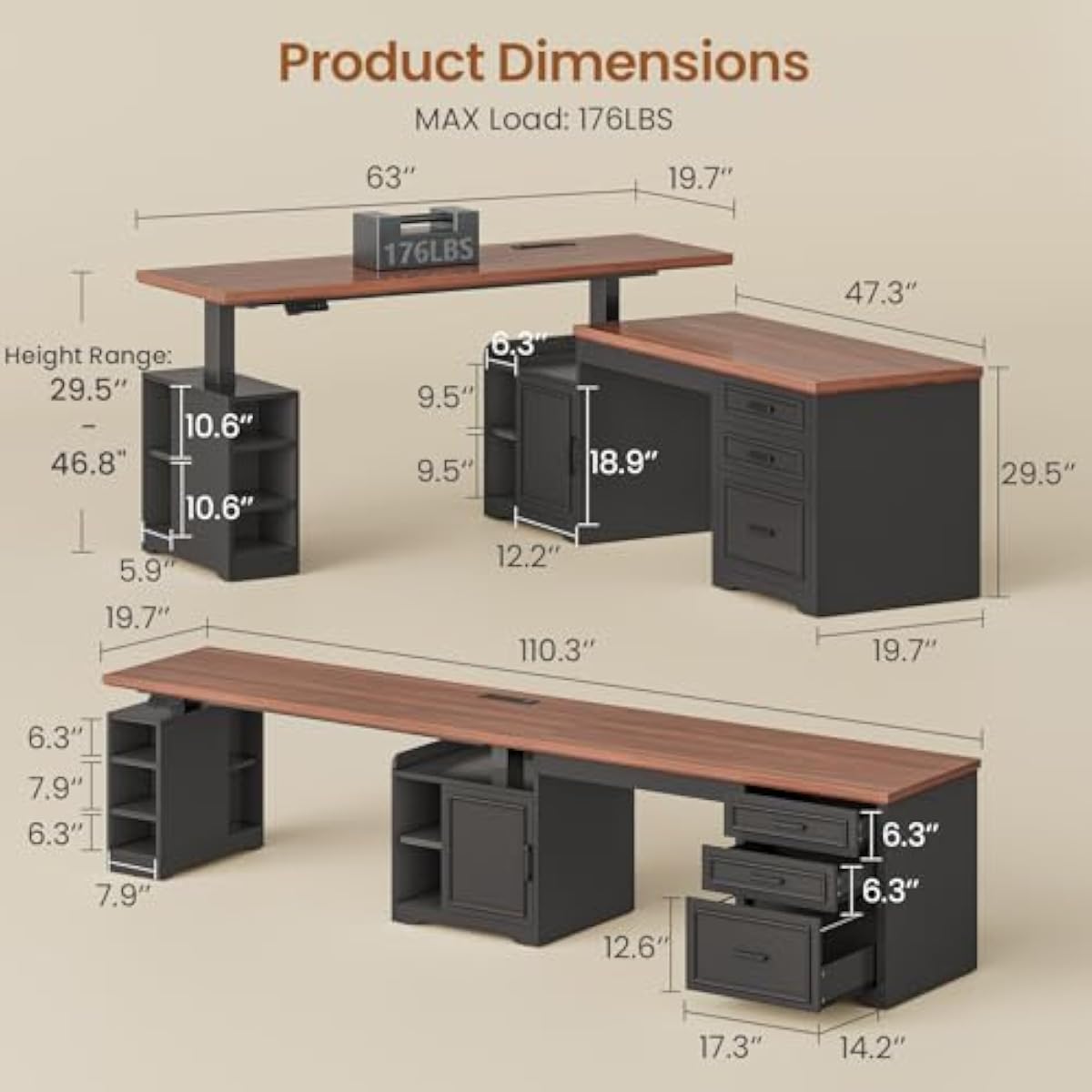 โต๊ะทำงานไฟฟ้าปรับระดับได้รูปต - Desk Setup Corner บทวิจารณ์และราคา
