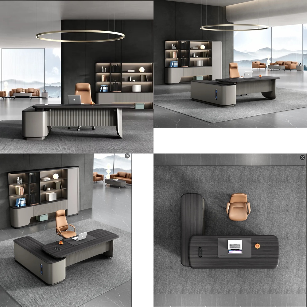 โต๊ะทำงานผู้บริหารรูปตัว L สไต - L Shaped Desk Setup บทวิจารณ์และราคา