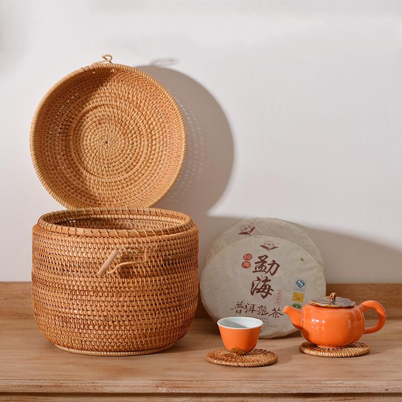 กล่องเก็บชาหวายสานมือพร้อมฝาปิ - Drawer Organizer Bamboo บทวิจารณ์และราคา
