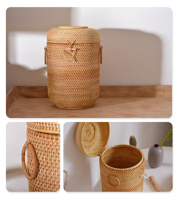 กล่องเก็บชาหวายสานมือพร้อมฝาปิ - Drawer Organizer Bamboo บทวิจารณ์และราคา