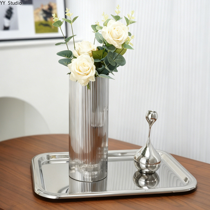 แจกันสแตนเลสหรูหราสไตล์นอร์ดิก - Desk Setup Minimalist บทวิจารณ์และราคา