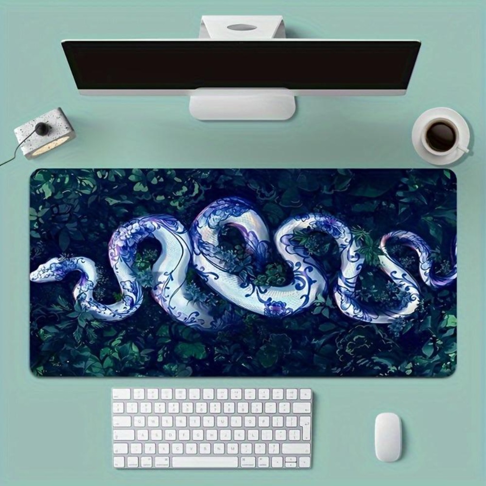 แผ่นรองเมาส์ลายงูขาวในป่า สำหร - Jungle Desk Setup บทวิจารณ์และราคา
