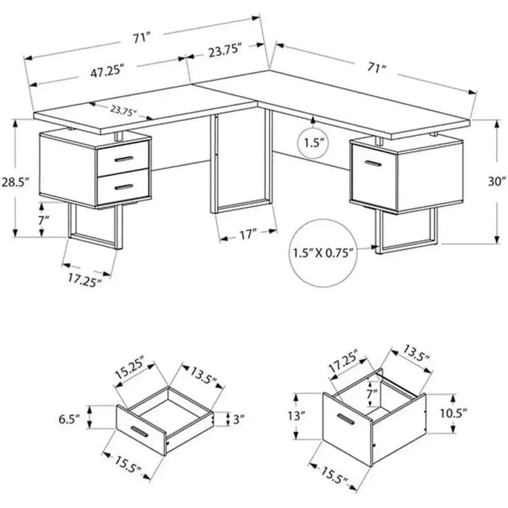 โต๊ะคอมพิวเตอร์รูปตัวแอล ขนาด  - L Shaped Desk Setup บทวิจารณ์และราคา