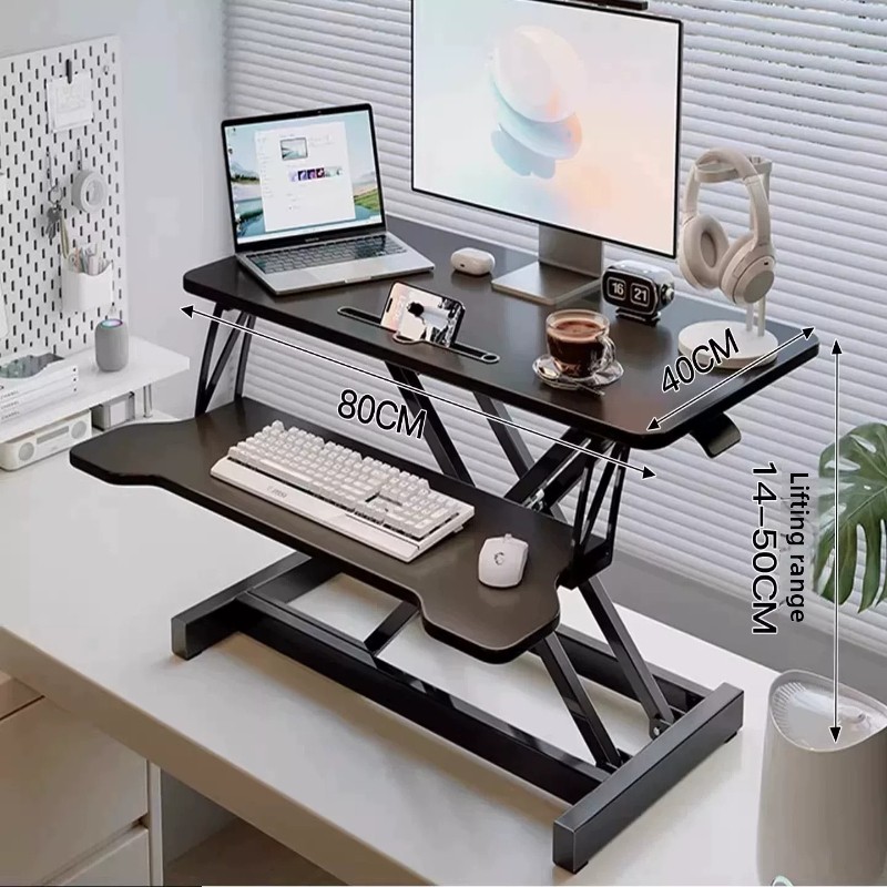 โต๊ะทำงานแบบยืน ปรับความสูงได้ - Desk Setup Minimalist บทวิจารณ์และราคา