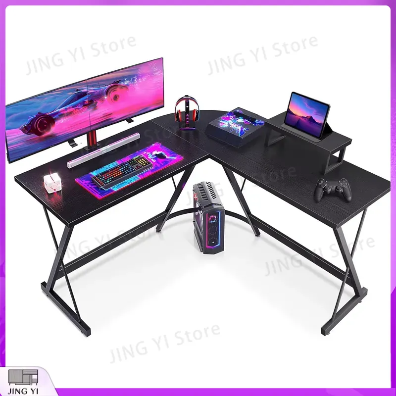 โต๊ะเล่นเกมรูปตัว L พร้อมขาตั้ - Desk Setup Corner บทวิจารณ์และราคา