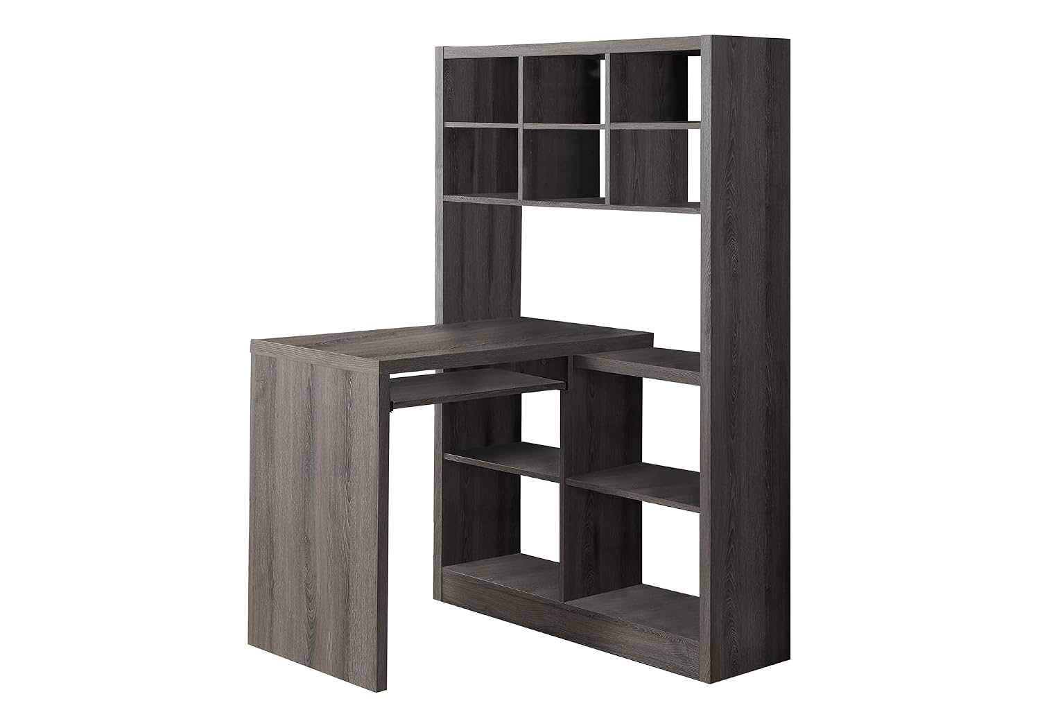 โต๊ะเข้ามุมพร้อมชั้นวางปรับระด - Desk Setup Corner บทวิจารณ์และราคา