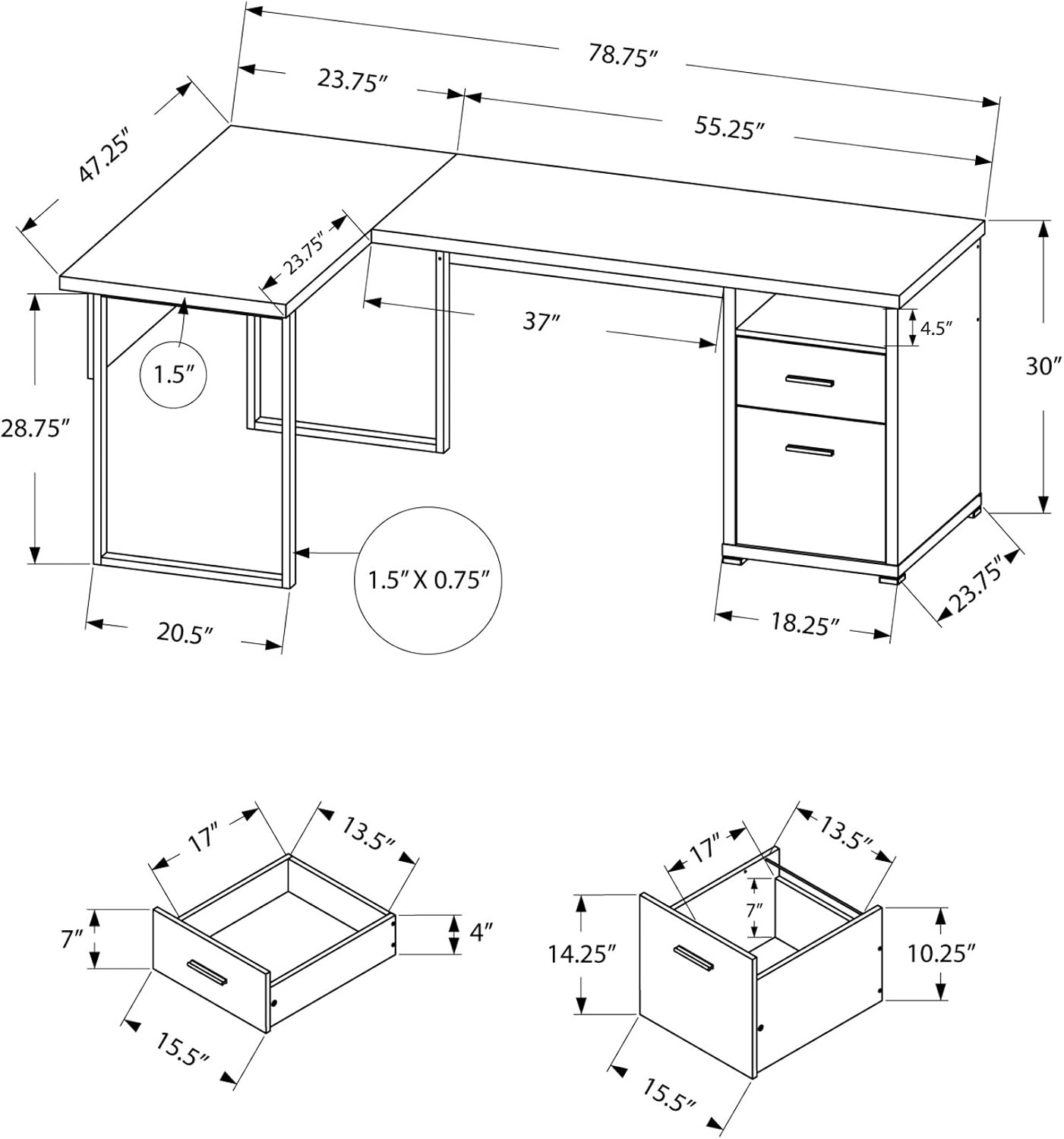I 7257 โต๊ะคอมพิวเตอร์, โฮมออฟ - Desk Setup Corner บทวิจารณ์และราคา