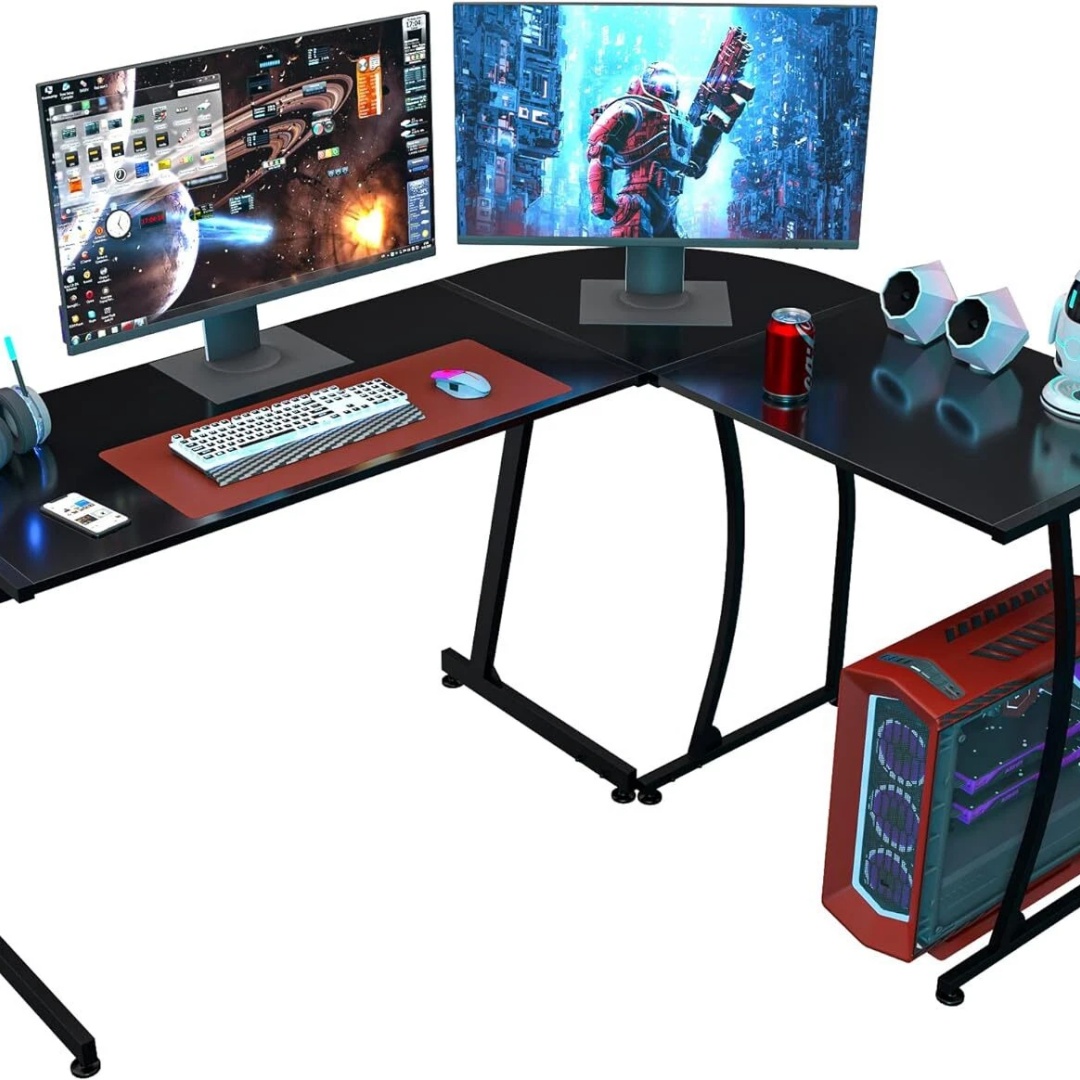 โต๊ะเกมมิ่งรูปตัว L ขนาด 58 นิ - L Shaped Desk Setup บทวิจารณ์และราคา