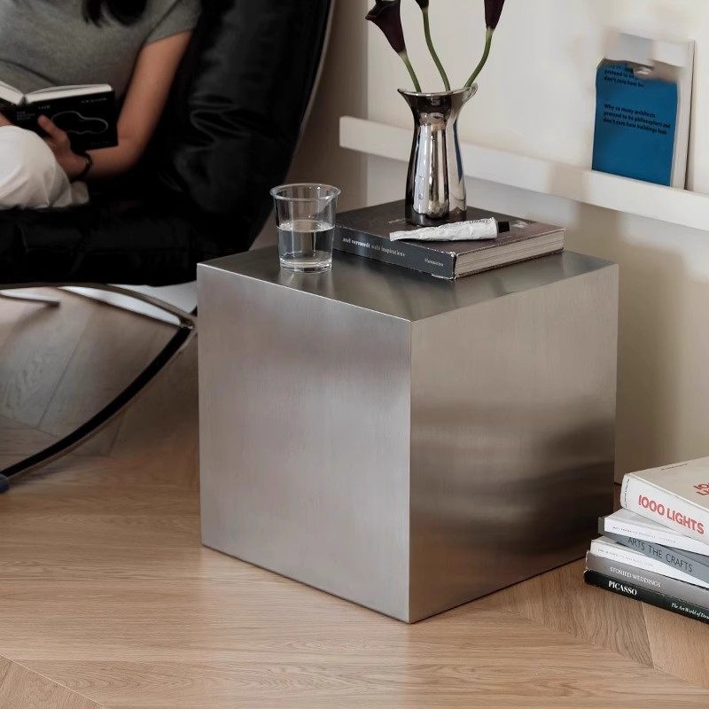 โต๊ะข้างสแตนเลสอิตาลี ทรงสี่เห - Desk Setup Minimalist บทวิจารณ์และราคา